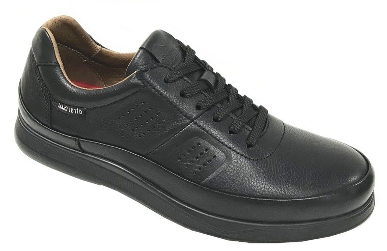 Полуботинки мужские черные, 4804 LEATHER BLACK