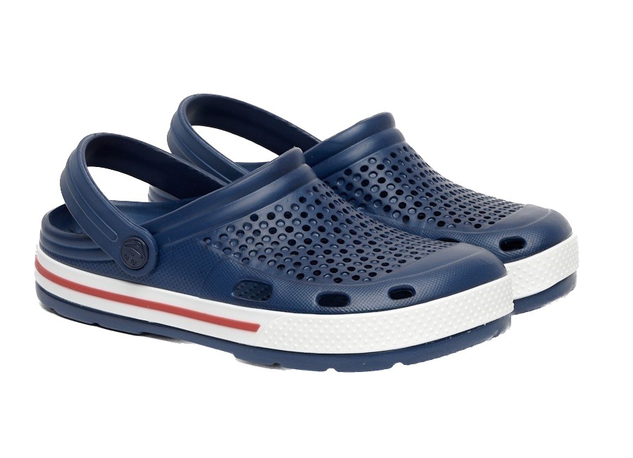Женские сабо, темно-синие 6413 Navy-White