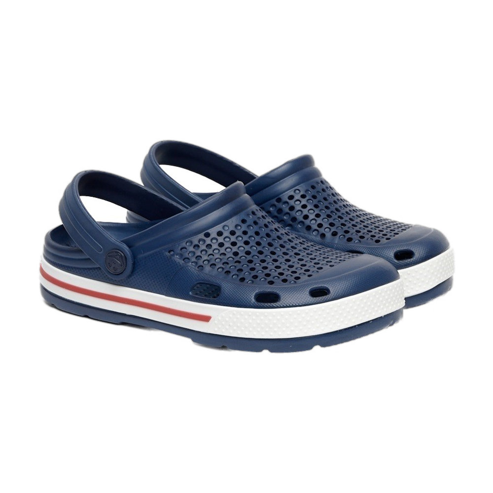 Женские сабо, темно-синие 6413 Navy-White