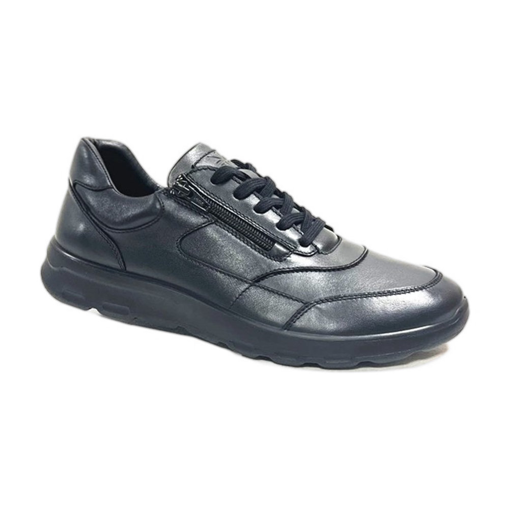 Полуботинки мужские черные, 5391 NOUBUCK, LEATHER BLACK