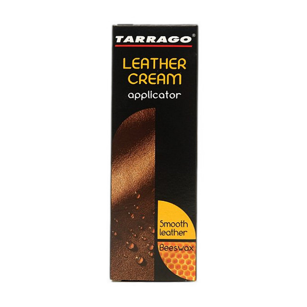 Крем тюбик с губкой Leather cream, БОЛЬШОЙ, TARRAGO 75мл.(black)