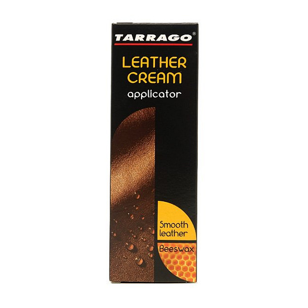 Крем тюбик с губкой Leather cream, БОЛЬШОЙ, TARRAGO 75мл.(black)